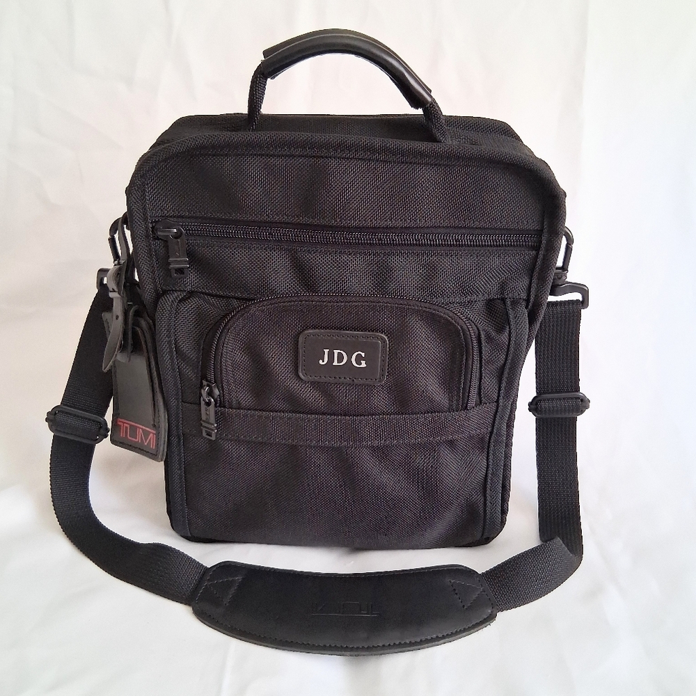 TUMI Men's Small Black Crossbody Bag 213D3